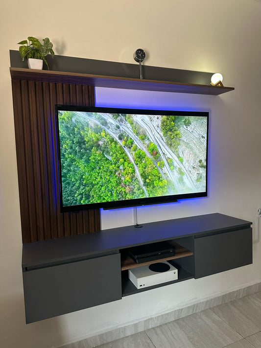 Cobain - Mueble para TV Flotante con Lambrín
