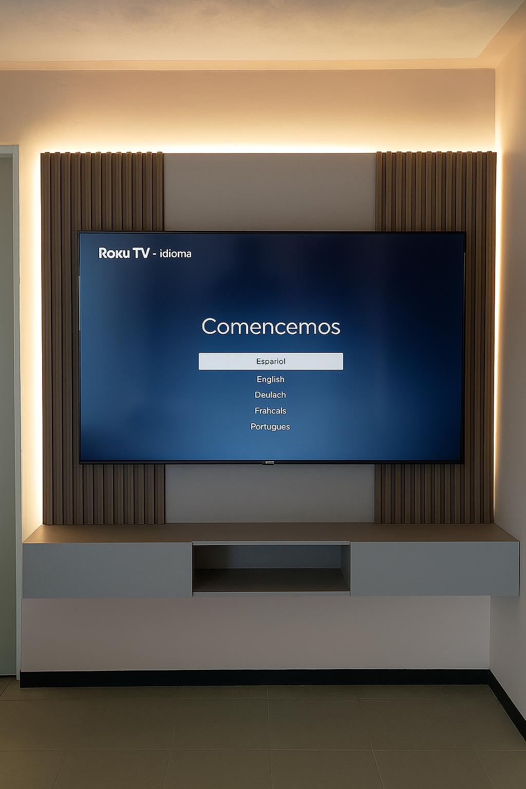 Panel para TV KURT – Diseño Elegante con Luz LED Integrada