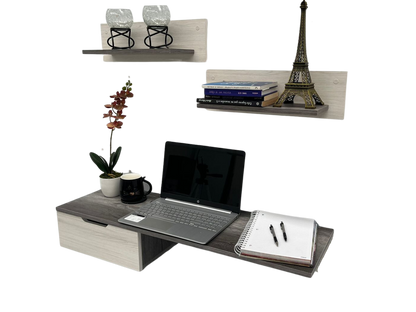 Escritorio Flotante + 2 Repisas – Modelo BREED