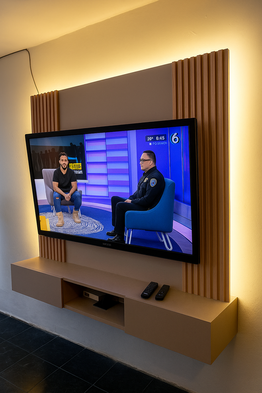 Panel para TV KURT – Diseño Elegante con Luz LED Integrada