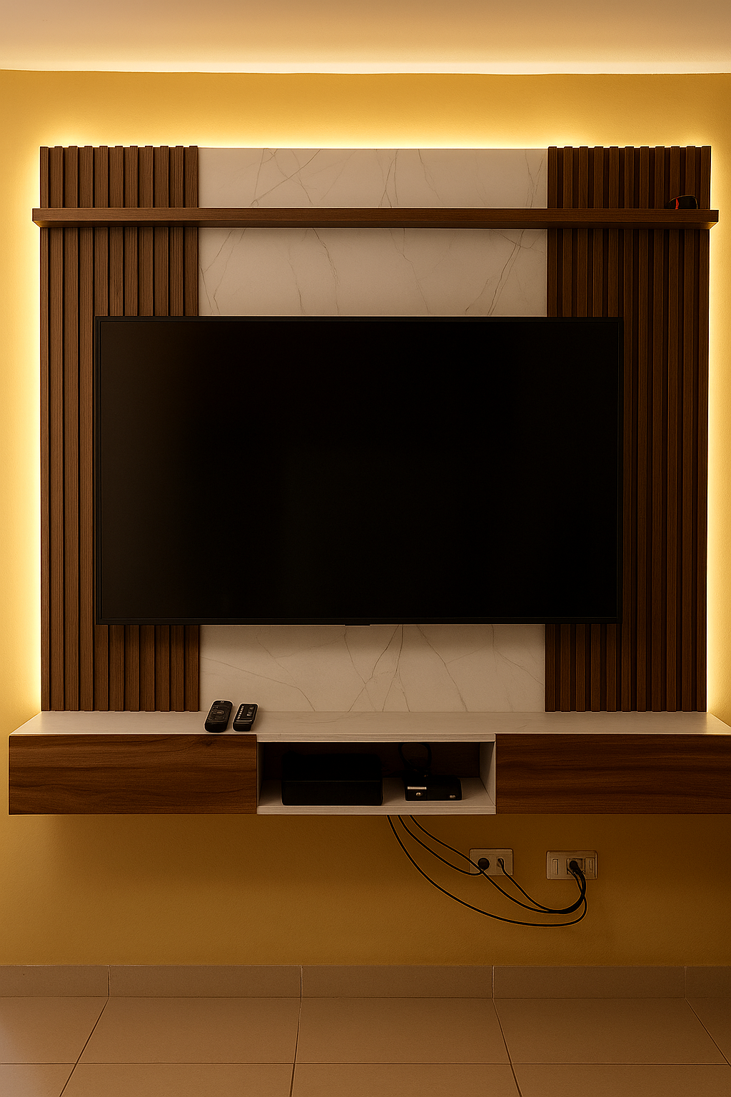 Panel para TV KURT – Diseño Elegante con Luz LED Integrada