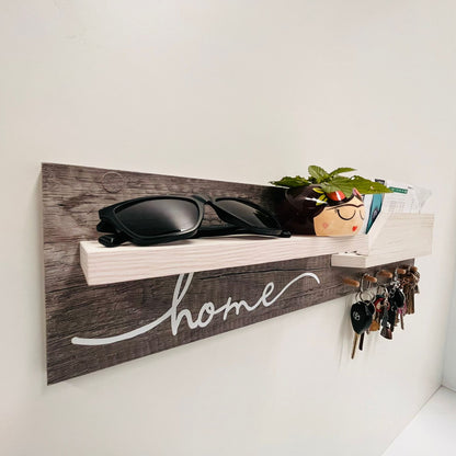 Repisa Porta Llavero con Papelera